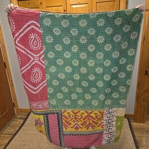 Kantha Quilt Patchwork Twin